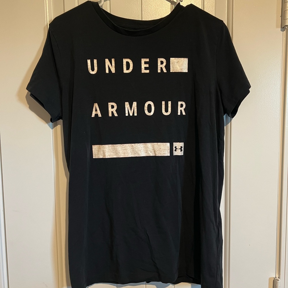 Under Armour Classic Tee in Black with White Logo